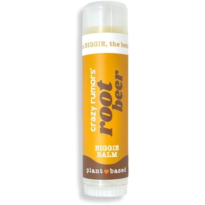 crazy rumors ROOT BEER BIGGIE SOOTHING LIP BALM STICK FOR DRY LIPS, 4 X BIGGER SIZE, 100% NATURAL & VEGAN - Image 1